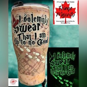 30oz tumbler, stainless steel, wizard, epoxy, glow in the dark, hot/cold drinks